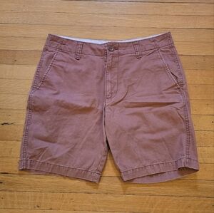 Old Navy, Lived-In Straight Flat Front Shorts, Clay, VGUC, Men's 32